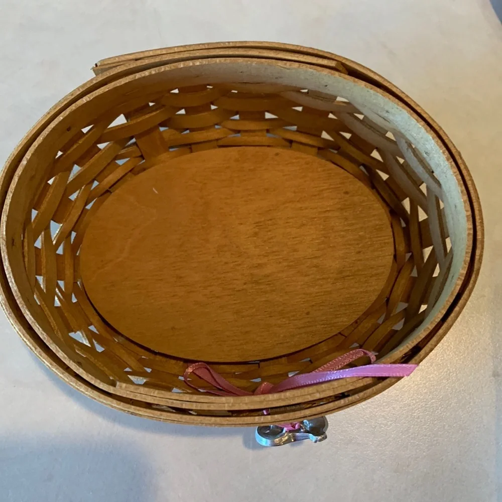 Longaberger 2003 Horizon of Hope Cancer Basket with Lid, liner, prot, ti…